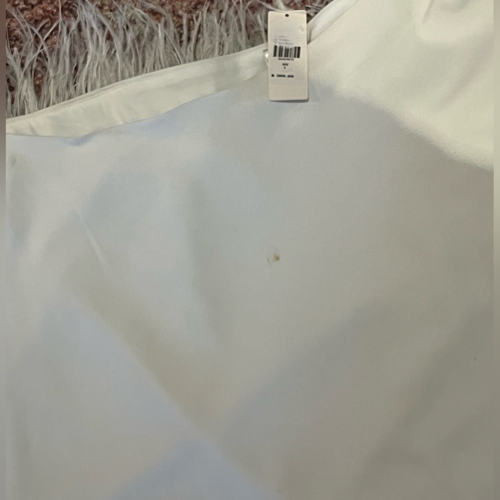 Anthropologie Cream One-Shoulder Dress with Feather Trim - Picture 5 of 6